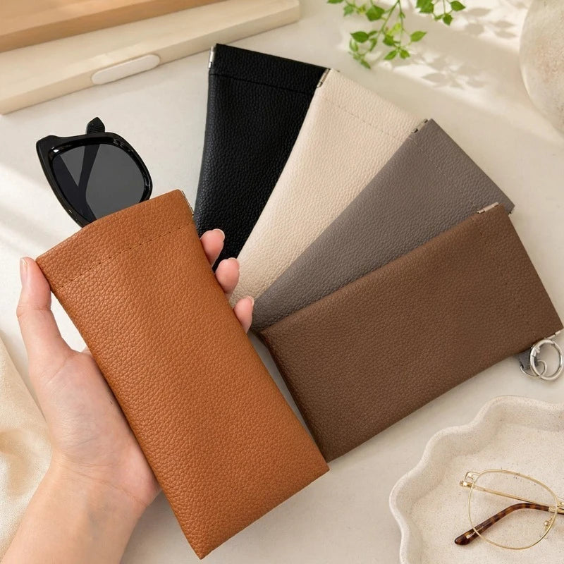 Automatic Closing Glasses Storage Bags with Hanging Ring Portable Sunglasses Sunglasses Storage Bags Premium Glasses Bag