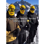 Outdoor Tricky Props Riding Windproof Skiing Face Cover 3D Simulation Funny Yellow Building Block Human Mask