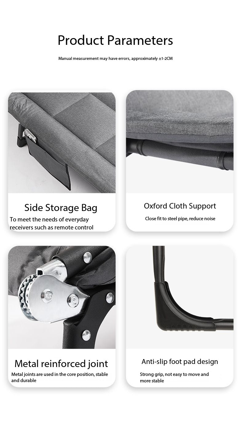 Roll-Away Bed Office Portable Escort Recliner Marching Chair Household Simple Siesta Artifact Camp Bed