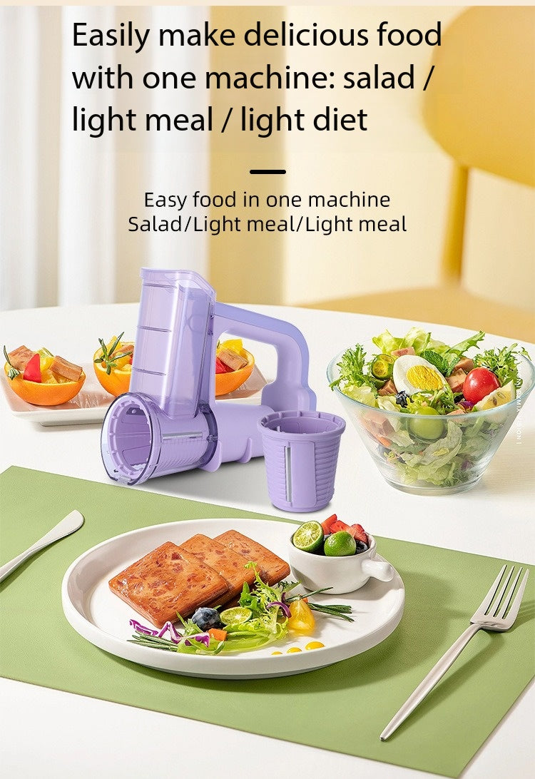 Multifunctional Vegetable Cutter Electric Roller Shredded Cheese Slicing Shredding Shaved 3-Iced-Blades Vegetable Cutter Kitchen Gadgets Main image