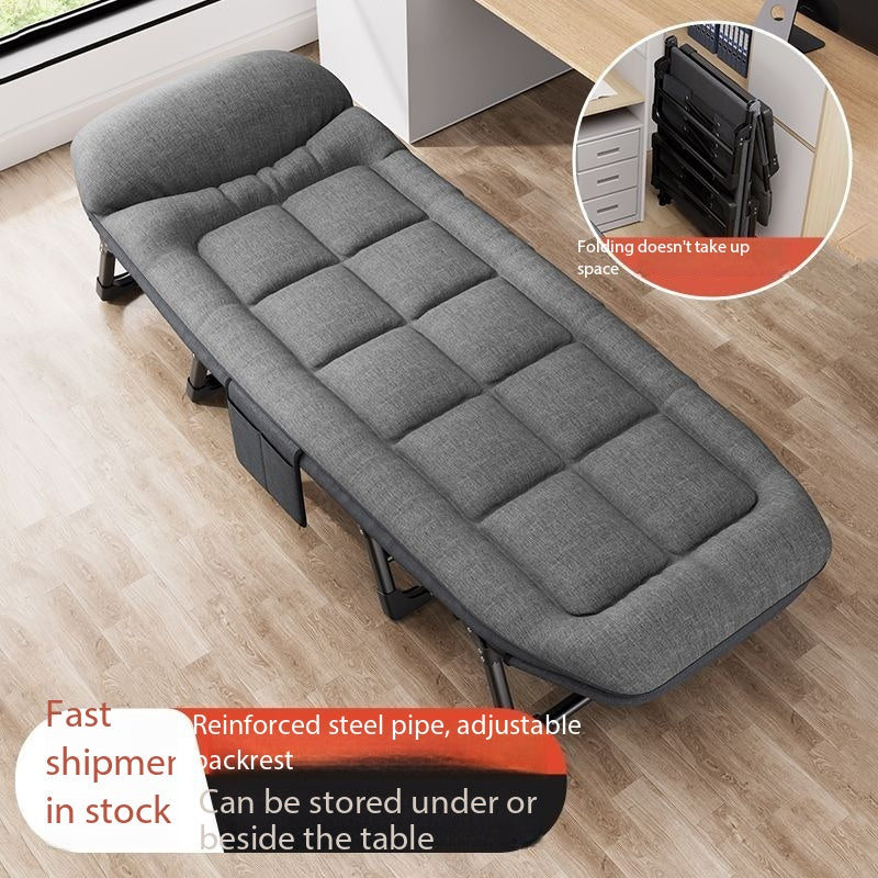 Roll-Away Bed Office Portable Escort Recliner Marching Chair Household Simple Siesta Artifact Camp Bed