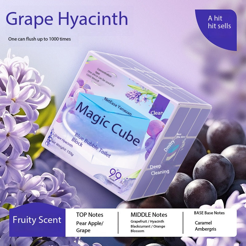 150g Bubble Toilet Cleaner Rubik's Cube Lavender and Lemon Scent Block Toilet Cleaner Treasure Fragrant Toilet Cleaner